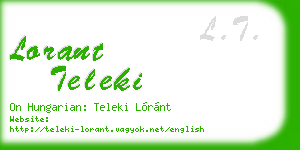 lorant teleki business card